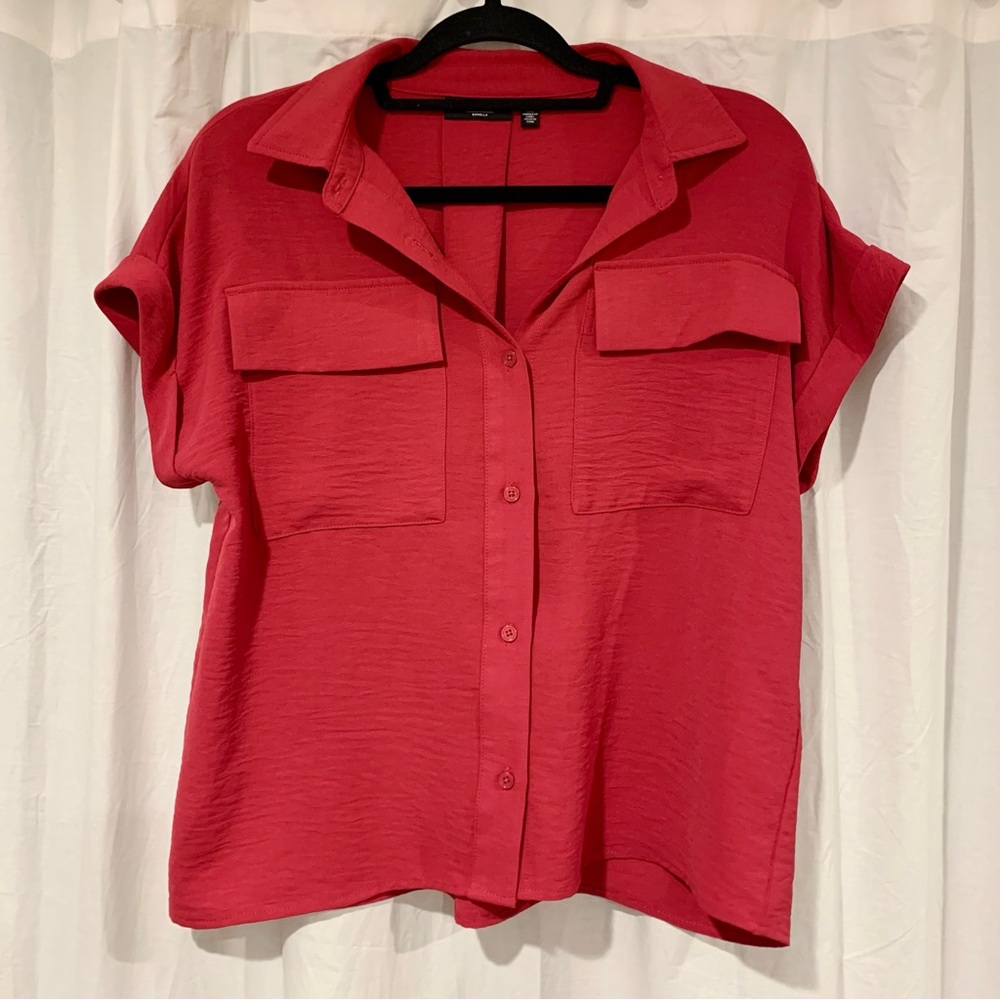 Rafaella Vibrant Dark Pink Button-Down Shirt
